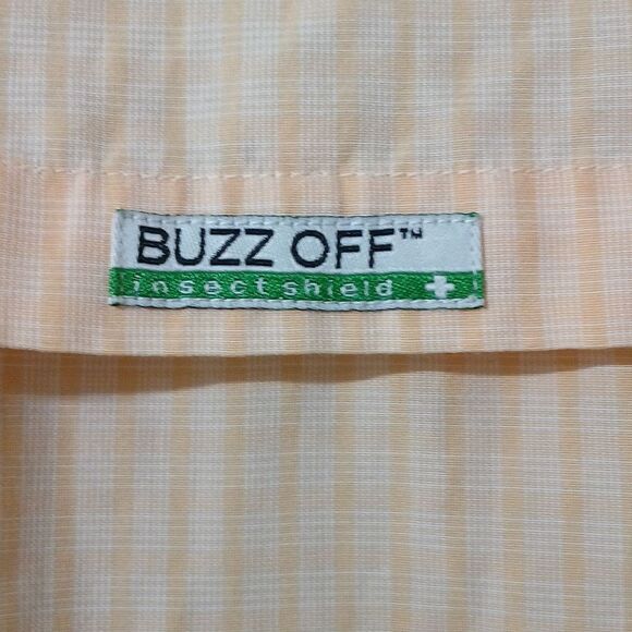 ExOfficio Insect Shield insect repellent button down shirt long sleeve yellow L - Picture 5 of 6